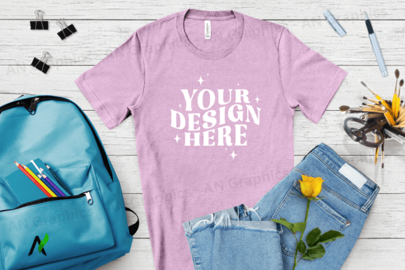 Back to School Bella Canvas Mockup 018: A Professional Design Asset for T-Shirt Creators