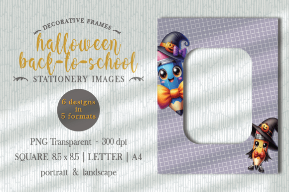 Enhancing Creativity with Halloween Back-to-School Frames PNG